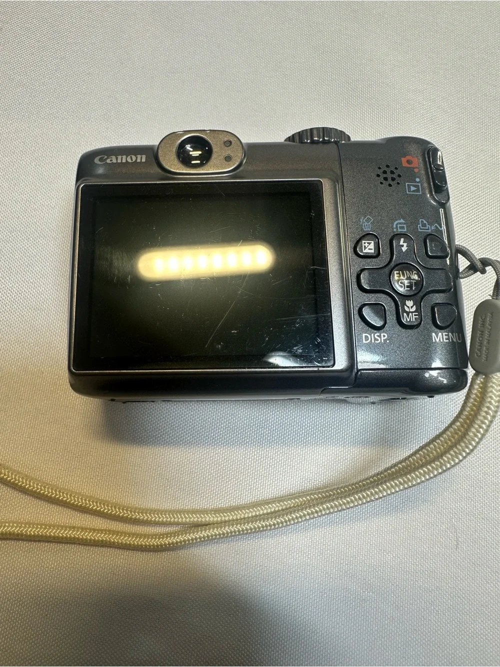 Canon PowerShot A590 IS 8.0 MP Digital Camera Works Well w/Strap & 8GB SD Card